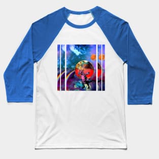 Angel T-Rex in Space Baseball T-Shirt